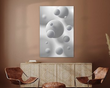 Floating Spheres Grey by Jörg Hausmann