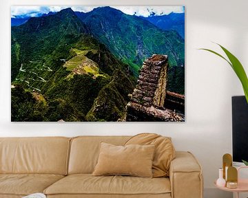 Blick von einem Tempel in Machu Picchu, Peru von John Ozguc