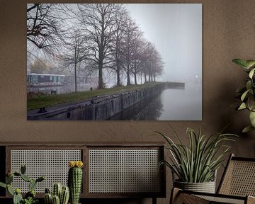 Merweder Kanal im Nebel