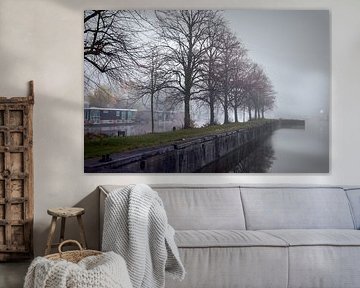 Merweder Kanal im Nebel