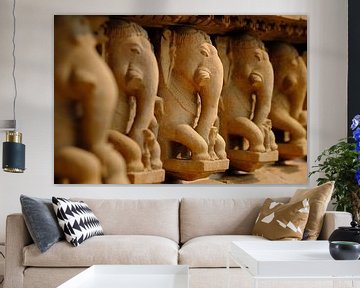 olifanten beeldhouwkunst kamasutra tempel india van Karel Ham