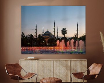 Blue Mosquein Istanbul Turkey by Sjoerd van der Wal