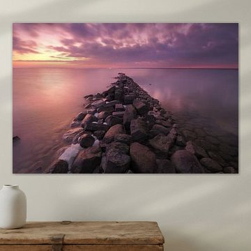 Coucher de soleil sur l'IJsselmeer