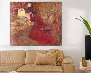 Frau in einem roten Kleid, oder J. R. gegen ein Fenster, Édouard Vuillard