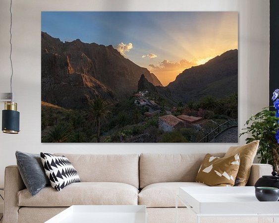 Voorbeeld van het werk in een kamer