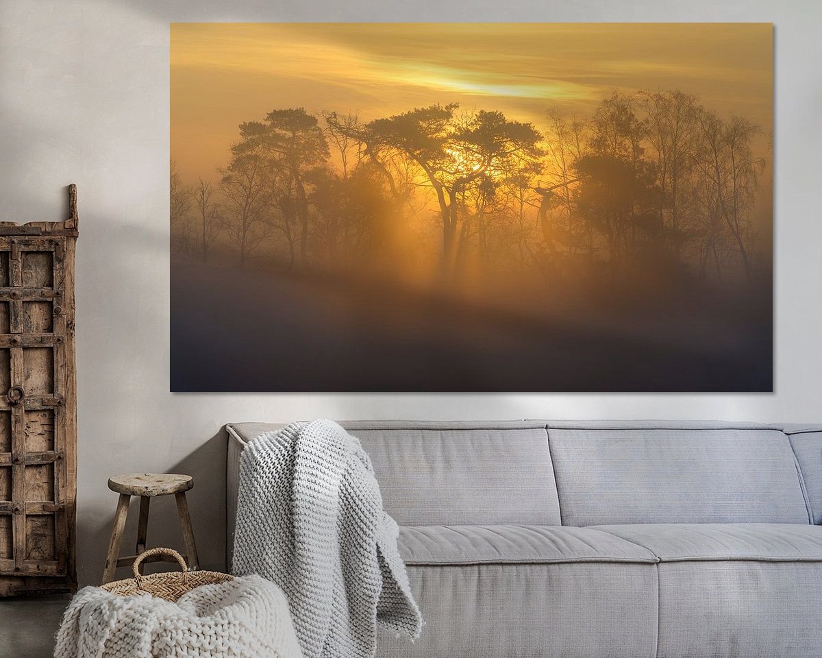 Voorbeeld van het werk in een kamer