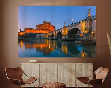 Sunrise San Angelo Bridge and Castel Sant Angelo by Henk Meijer Photography