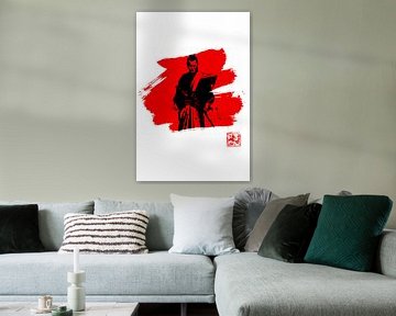 samourai in het rood van Péchane Sumie
