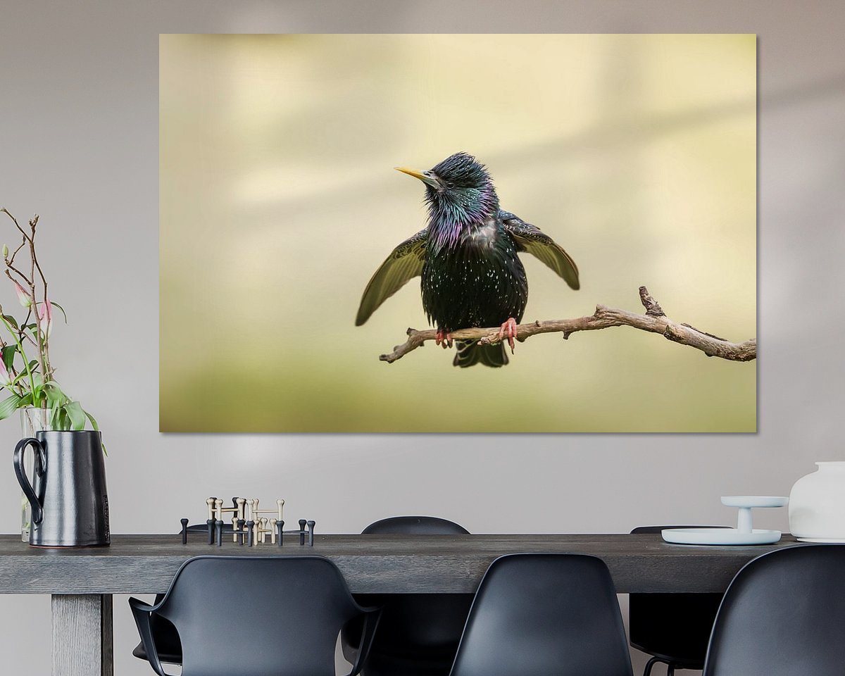 Voorbeeld van het werk in een kamer