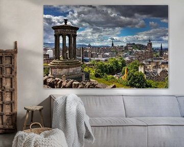 Blick vom Calton Hill auf die historische Altstadt von Edinburgh von Jürgen Wiesler