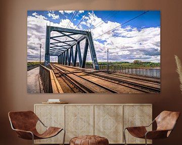 HDR der Fahrradbrücke über die IJssel in Deventer Overijssel von Bart Ros