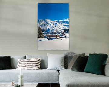 Arosa in Graubünden met verse sneeuw van Werner Dieterich