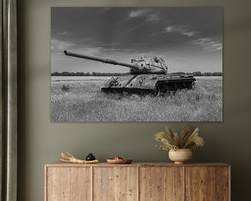 M47 Patton leger tank zwart wit van Martin Albers Photography