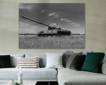 M47 Patton leger tank zwart wit 2 van Martin Albers Photography