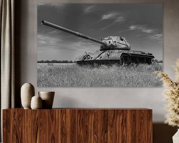 M47 Patton army tank black white 4 by Martin Albers Photography