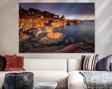 Bay of Fires - red shining granite rocks - by Jiri Viehmann