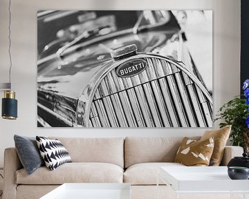 Bugatti Type 57 Berline grille with the Bugatti logo by Sjoerd van der Wal Photography