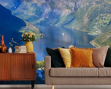 Cruise ship Aida Sol in the Geirangerfjord, Norway by Henk Meijer Photography