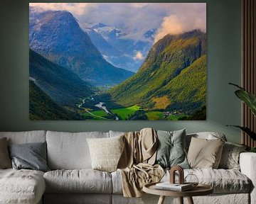 Blick zwischen Stryn und Geiranger, Sogn og Fjordane, Norwegen von Henk Meijer Photography
