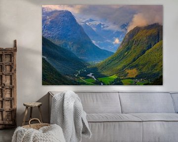 Blick zwischen Stryn und Geiranger, Sogn og Fjordane, Norwegen von Henk Meijer Photography