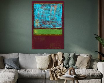 Abstract in rood, groen en blauw van Rietje Bulthuis