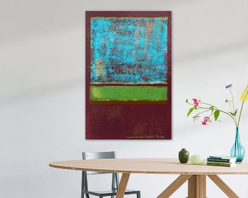 Abstract in rood, groen en blauw van Rietje Bulthuis