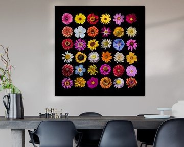 Collage ornamental flowers by Anne Stielstra