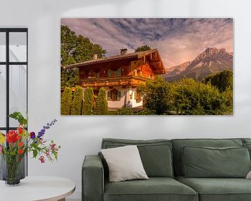 Typical house in Austria in the evening light. by Gunter Nuyts