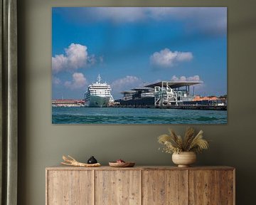 View of the cruise port in Venice, Italy