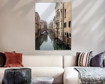 Historical buildings and canal in the old town of Venice, Italy
