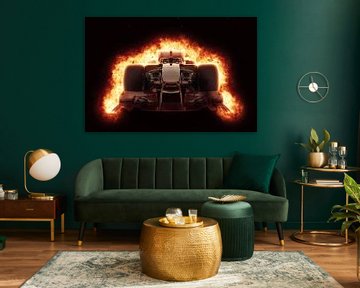 F1 Formula 1 car with special fire effect by Atelier Liesjes