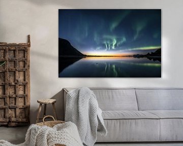 Nordlicht über den Lofoten, Norwegen von Marc Hollenberg