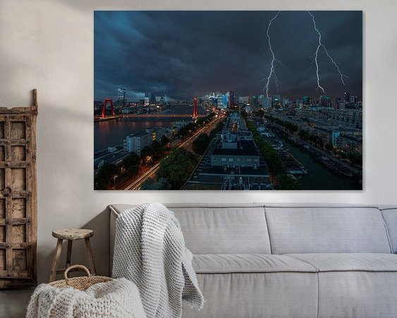 Voorbeeld van het werk in een kamer