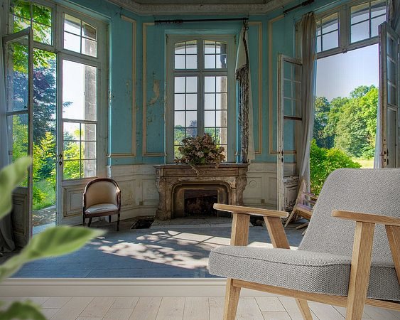 Voorbeeld van het werk in een kamer