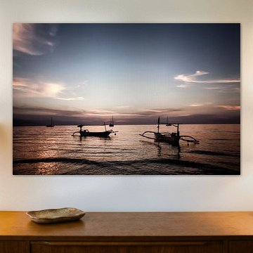 Schöne Sonnenaufgangsszene auf Bali, Indonesien