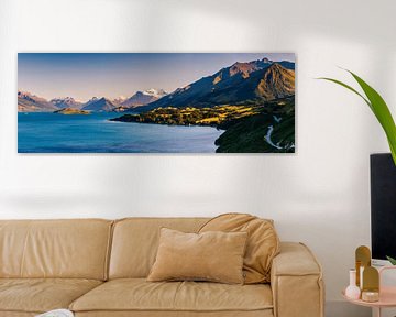 De weg naar Glenorchy, Otago, Zuider Eiland, Nieuw Zeeland van Henk Meijer Photography