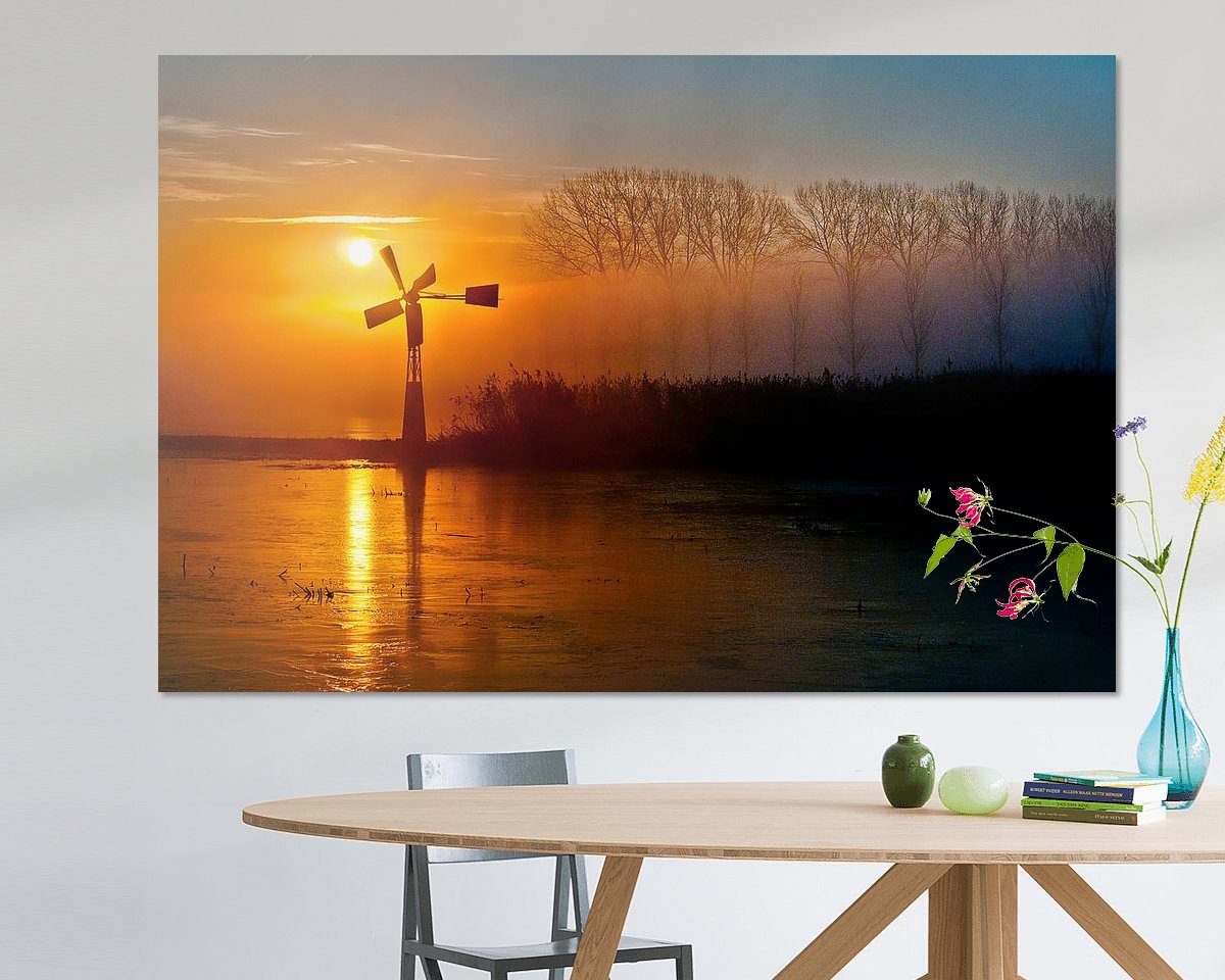 Voorbeeld van het werk in een kamer