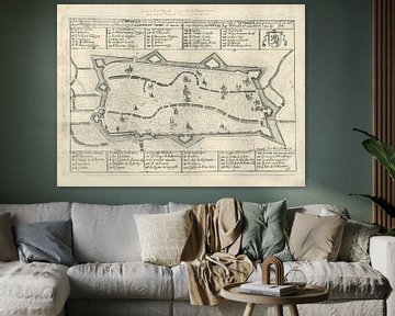 Plattegrond van Utrecht, veroverd door de Fransen in 1672, Gaspar Bouttats, 1672