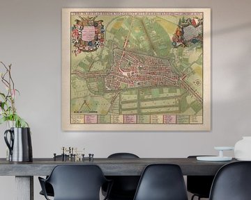 Plan de la ville d'Utrecht, Jan van Vianen, 1695