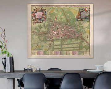 Plattegrond van de stad Utrecht, Jan van Vianen, 1695