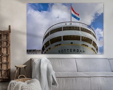 Voormalig Stoomschip SS Rotterdam (kleur) van Rick Van der Poorten