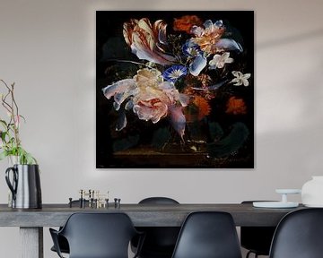 stilleven met bloemen van Jacco Hinke