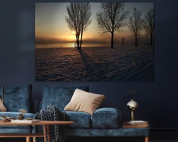 Foggy sunrise