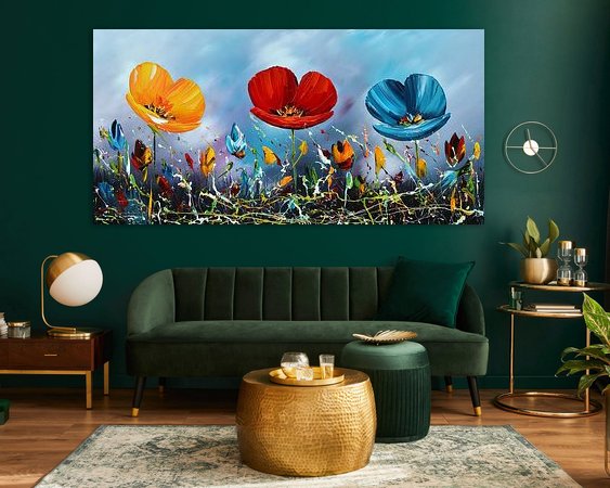 Voorbeeld van het werk in een kamer