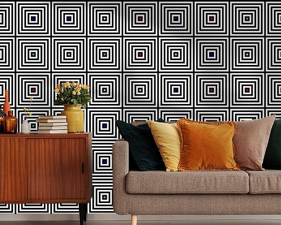 Voorbeeld van het werk in een kamer