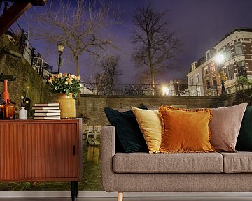 Avond in Utrecht van Mark Bolijn