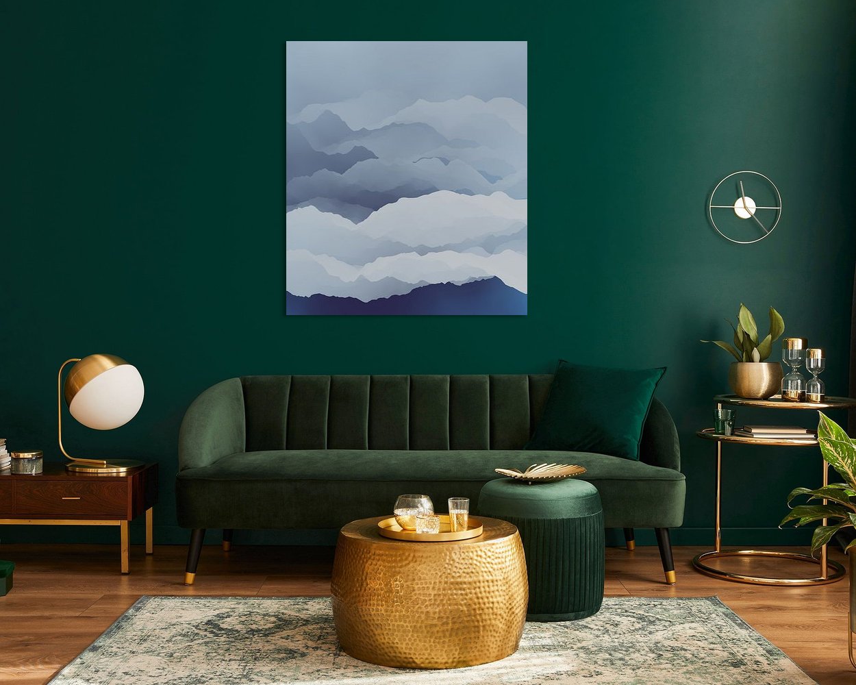 Voorbeeld van het werk in een kamer