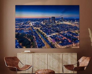 skyline of The Hague shortly after sunset by gaps photography
