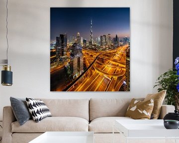 Dubai-skyline van Achim Thomae