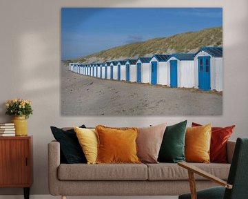 Hollandse strandhutten op Texel van Gevk - izuriphoto